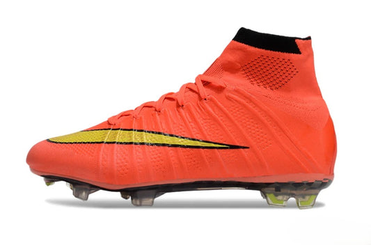 Tacos de Fútbol Nike Mercurial Superfly 4 Elite FG - Rojo, Negro y Amarillo (Césped Natural)