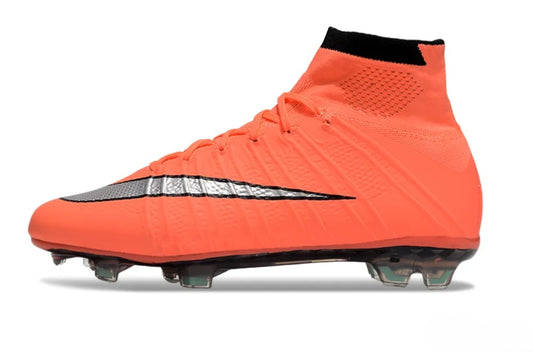 Tacos de Fútbol Nike Mercurial Superfly 4 Elite FG - Rojo, Plata y Negro (Césped Natural)