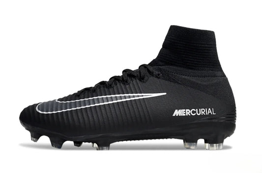 Tacos de Fútbol Nike Mercurial Superfly 5 Elite FG - Negro y Blanco (Césped Natural)