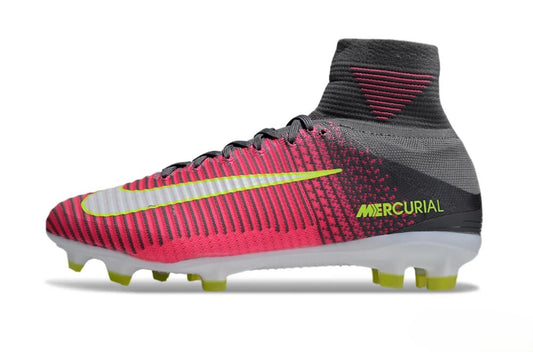 Tacos de Fútbol Nike Mercurial Superfly 5 Elite FG - Rosa, Gris y Amarillo (Césped Natural)