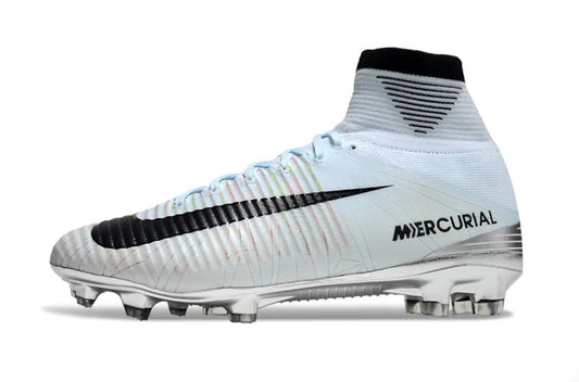 Tacos de Fútbol Nike Mercurial Superfly 5 CR7 Elite FG - Blanco, Negro y Arcoíris (Césped Natural)