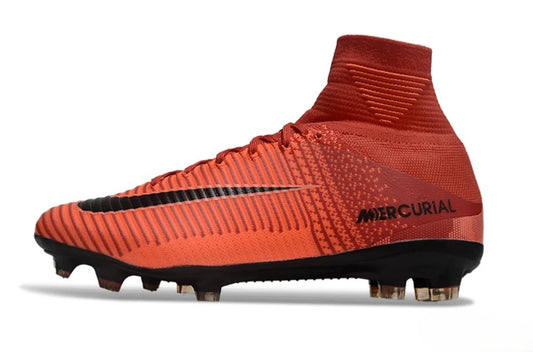 Tacos de Fútbol Nike Mercurial Superfly 5 Elite FG - Rojo, Naranja y Negro (Césped Natural)