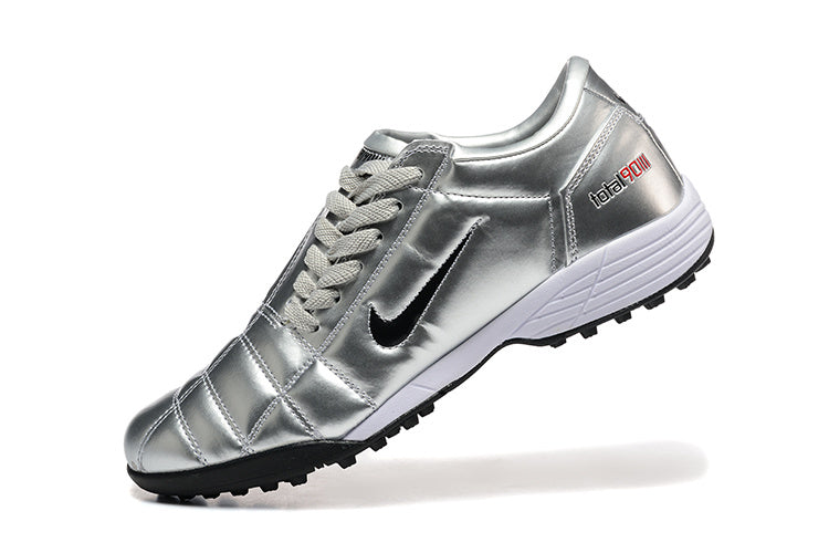 Tenis de Fútbol Nike Total 90 TF - Plata / Negro (Césped Sintético / Turf)