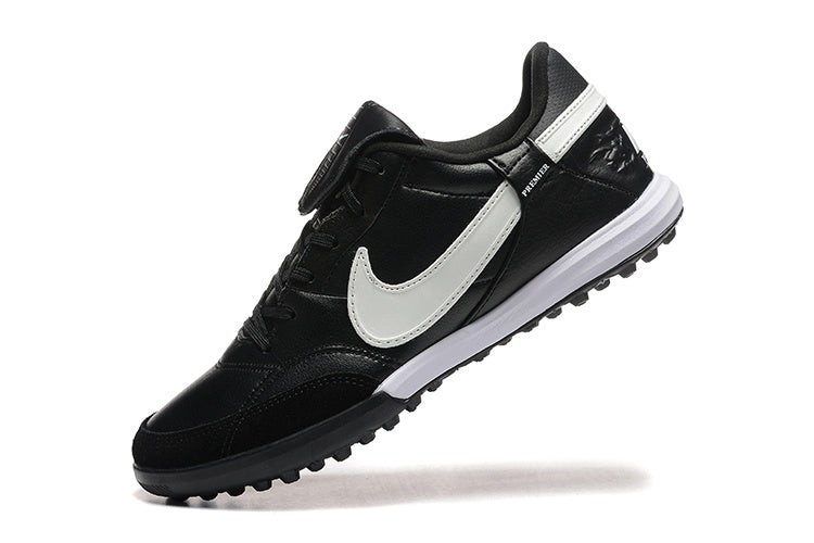 Tenis de Fútbol Nike Premier 3 TF - Negro y Blanco (Sintético / Turf)