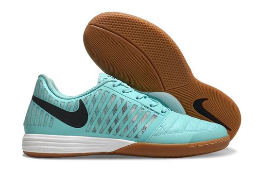 Tenis de Fútbol Nike Lunar Gato II - Celeste con Swoosh Negro y Suela de Hule (Césped Interior / Futsal)