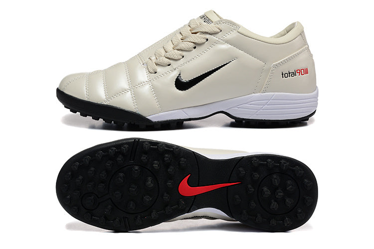 Tenis de Fútbol Nike Total 90 TF - Beige / Negro (Césped Sintético / Turf)