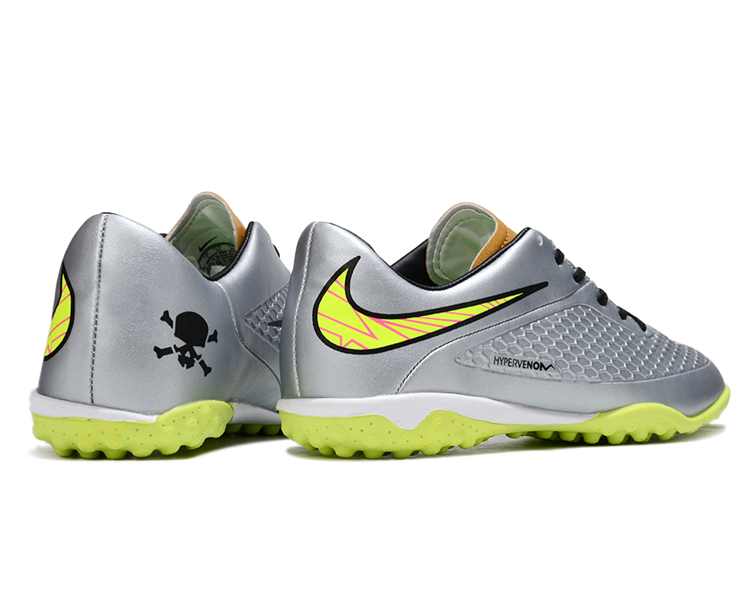 Tenis de Fútbol Nike Hypervenom Phantom TF - Gris / Amarillo (Césped Sintético / Turf)