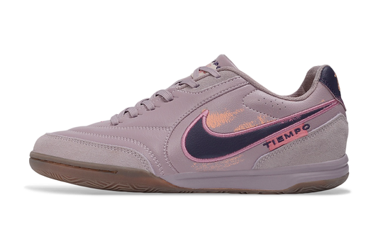 Tenis de Fútbol Nike Tiempo - Malva, Morado Oscuro y Naranja (Césped Interior / Futsal)