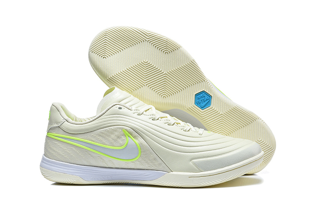 Tenis de Fútbol Nike Tiempo IC - Blanco / Verde Limón (Césped Interior / Futsal)