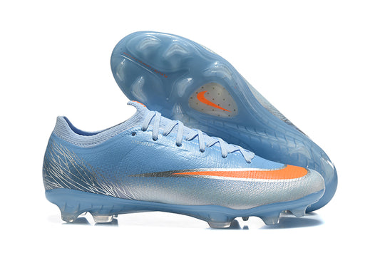 Tacos de Fútbol Nike Mercurial Vapor 17 Elite FG - Azul Claro, Plata y Naranja (Césped Natural)