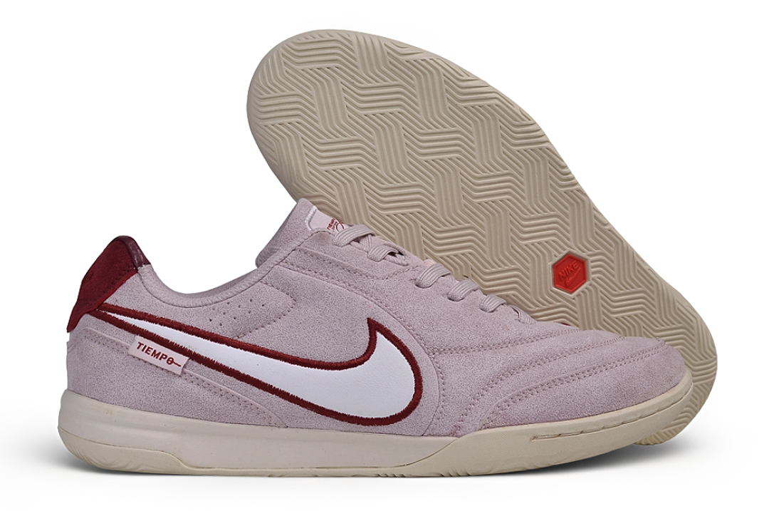 Tenis de Fútbol Nike Tiempo IC - Rosa / Blanco (Césped Interior / Futsal)