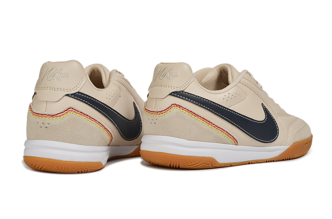 Tenis de Fútbol Nike Premier 3 IC - Beige, Negro y Detalles Multitono (Césped Interior / Futsal)