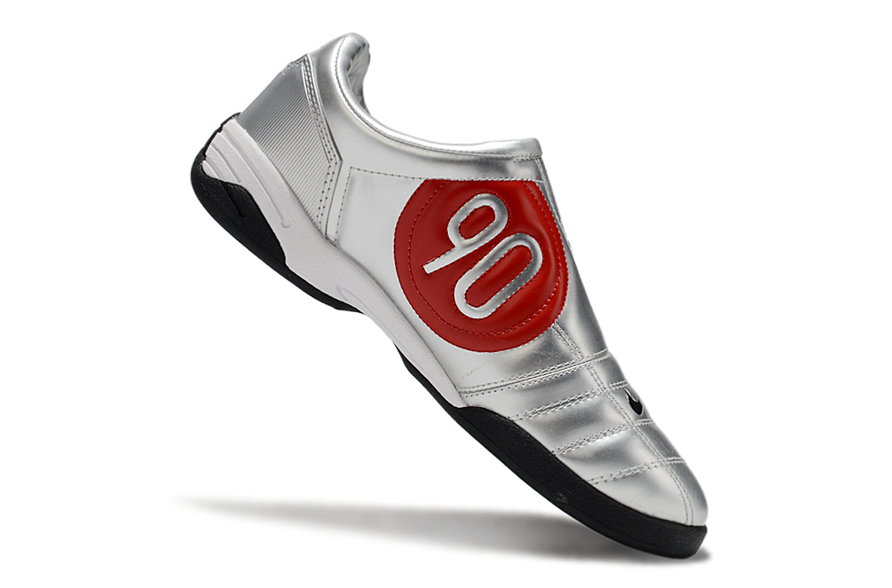 Tenis de Fútbol Nike Total 90 IC - Plata / Negro (Césped Interior / Futsal)
