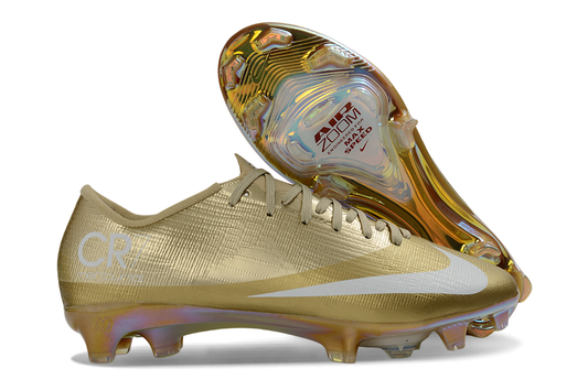 Tacos de Fútbol Nike Mercurial Vapor 17 Elite CR7 FG - Dorado y Blanco (Césped Natural)