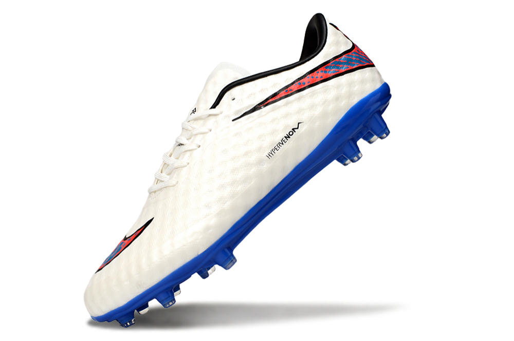 Tacos de Fútbol Nike Hypervenom Phantom FG - Blanco / Azul / Naranja (Césped Natural / Firm Ground)