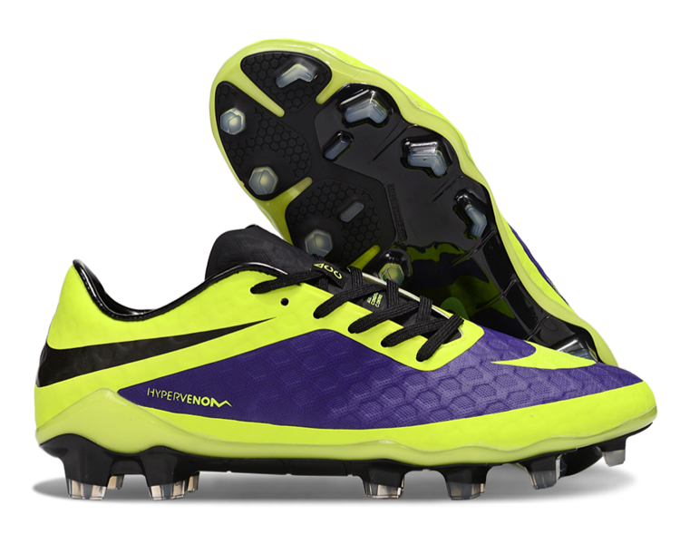 Tacos de Fútbol Nike Hypervenom Phantom FG - Amarillo / Morado (Césped Natural / Firm Ground)