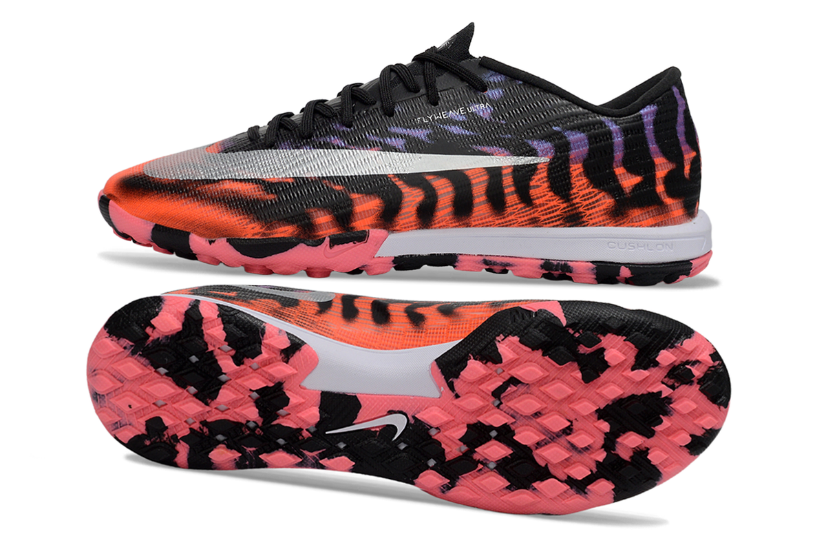 Tenis de Fútbol Nike Mercurial Vapor Academy TF - Negro, Naranja, Morado y Rosado (Sintético / Turf)