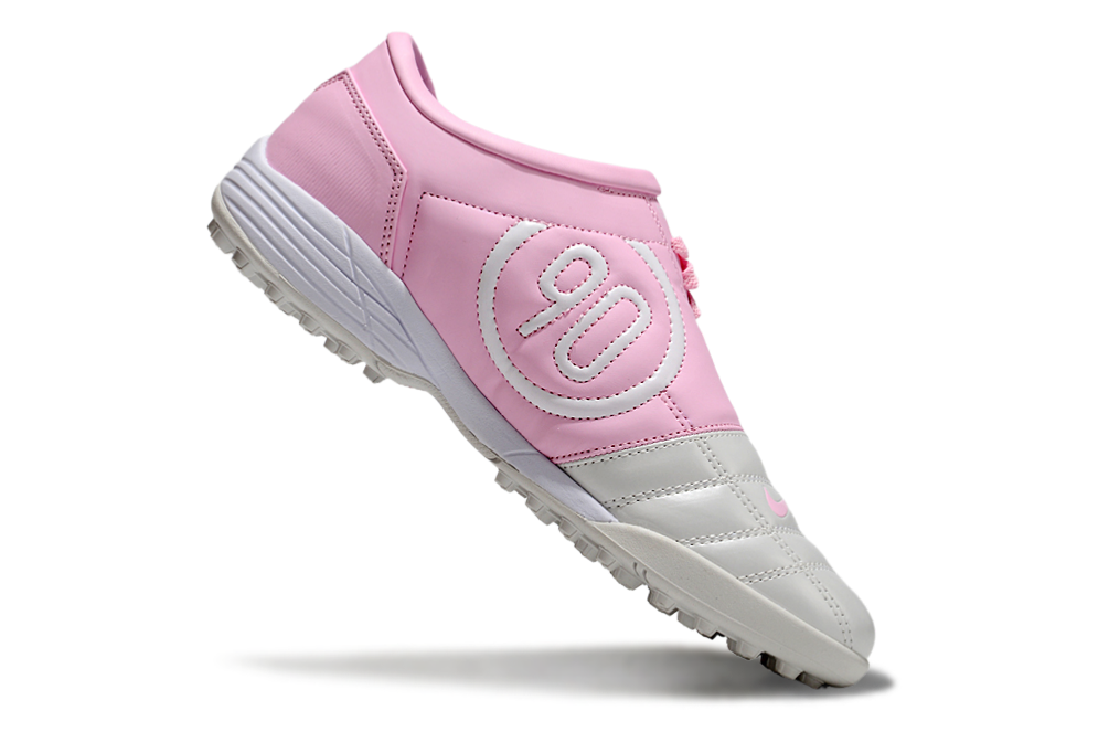 Tenis de Fútbol Nike Total 90 TF - Blanco / Rosado (Césped Sintético / Turf)