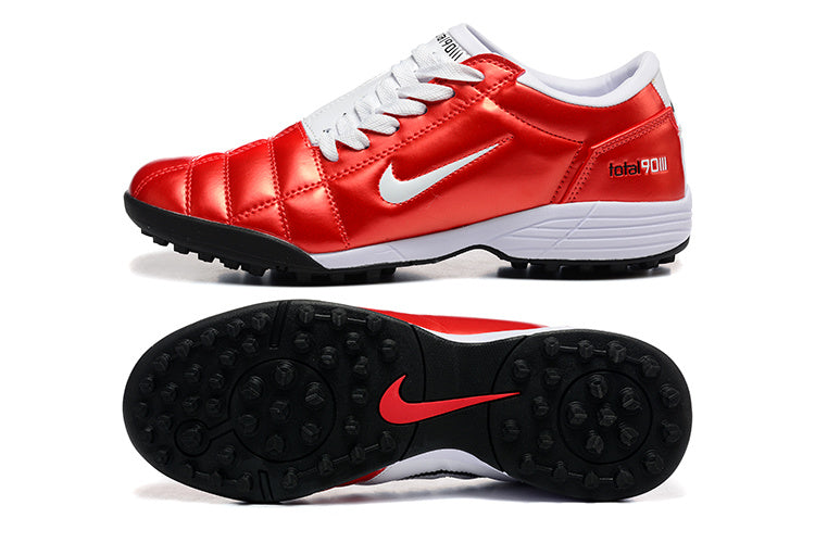 Tenis de Fútbol Nike Total 90 TF - Rojo / Blanco (Césped Sintético / Turf)