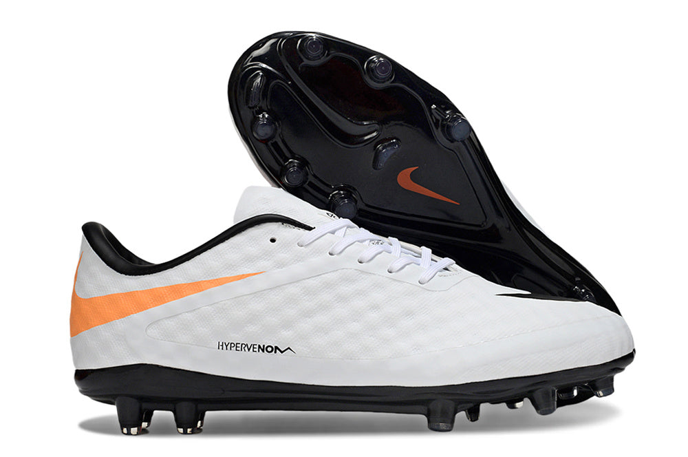 Tacos de Fútbol Nike Hypervenom Phantom FG - Blanco / Naranja (Césped Natural / Firm Ground)