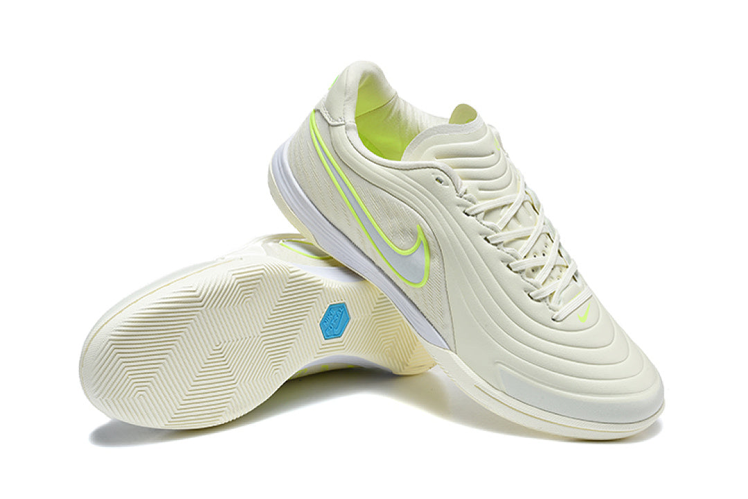 Tenis de Fútbol Nike Tiempo IC - Blanco / Verde Limón (Césped Interior / Futsal)