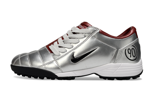 Tenis de Fútbol Nike Total 90 TF - Plata / Vino (Césped Sintético / Turf)