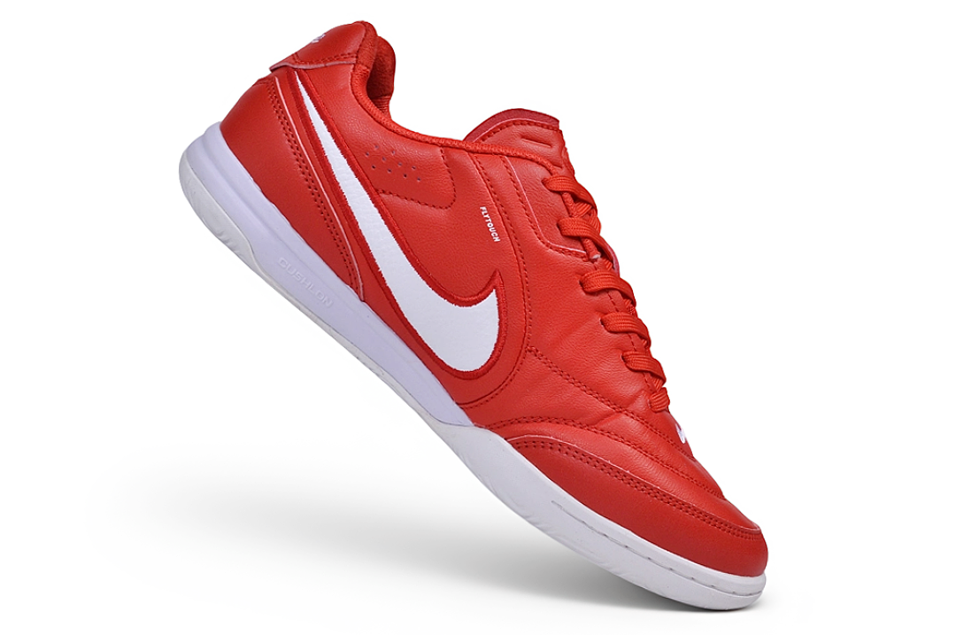 Tenis de Fútbol Nike Tiempo IC - Rojo / Blanco (Césped Interior / Futsal)