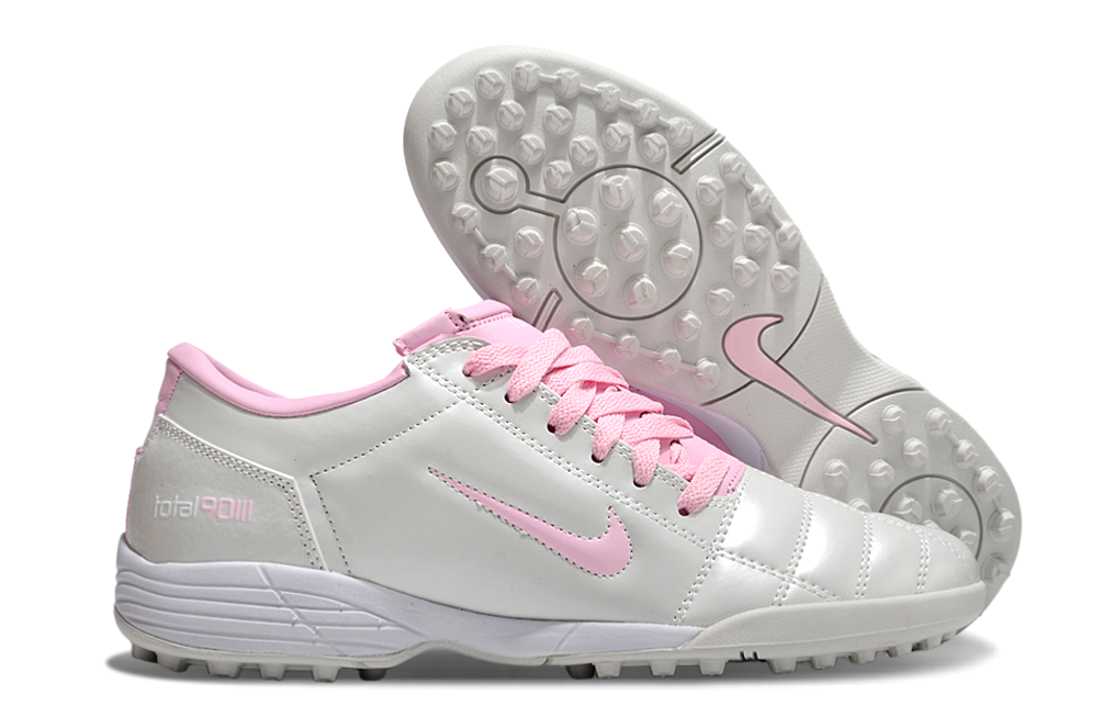 Tenis de Fútbol Nike Total 90 TF - Blanco / Rosado (Césped Sintético / Turf)