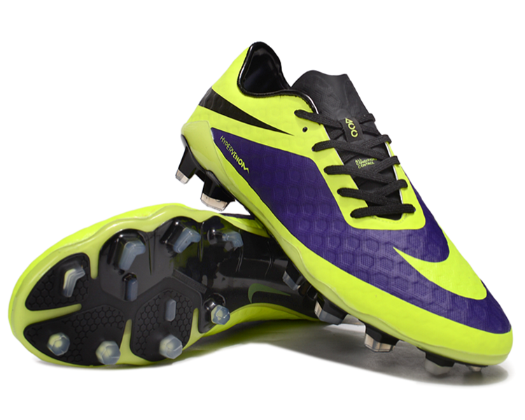 Tacos de Fútbol Nike Hypervenom Phantom FG - Amarillo / Morado (Césped Natural / Firm Ground)