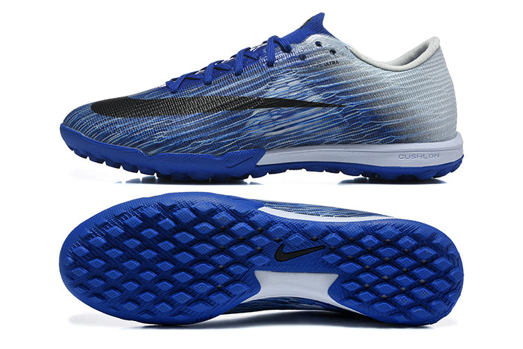 Tenis de Fútbol Nike Mercurial Vapor Academy TF - Azul, Blanco y Negro (Sintético / Turf)