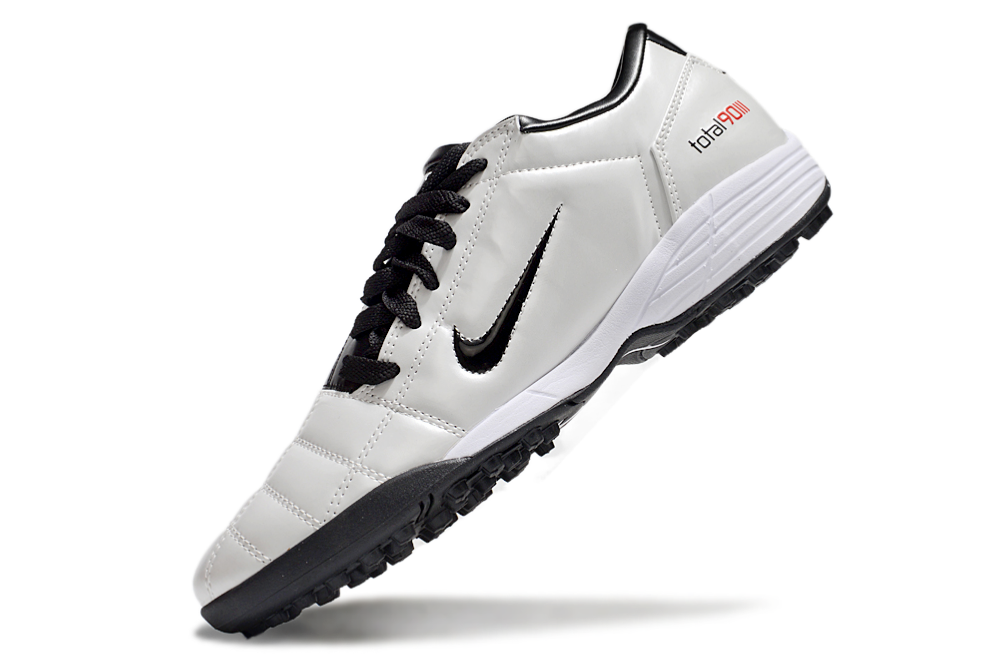 Tenis de Fútbol Nike Total 90 TF - Blanco / Negro (Césped Sintético / Turf)