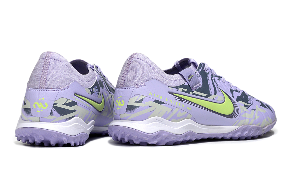 Tenis de Fútbol Nike Tiempo Legend 9 Pro TF - Morado Claro, Gris y Verde Lima (Sintético / Turf)