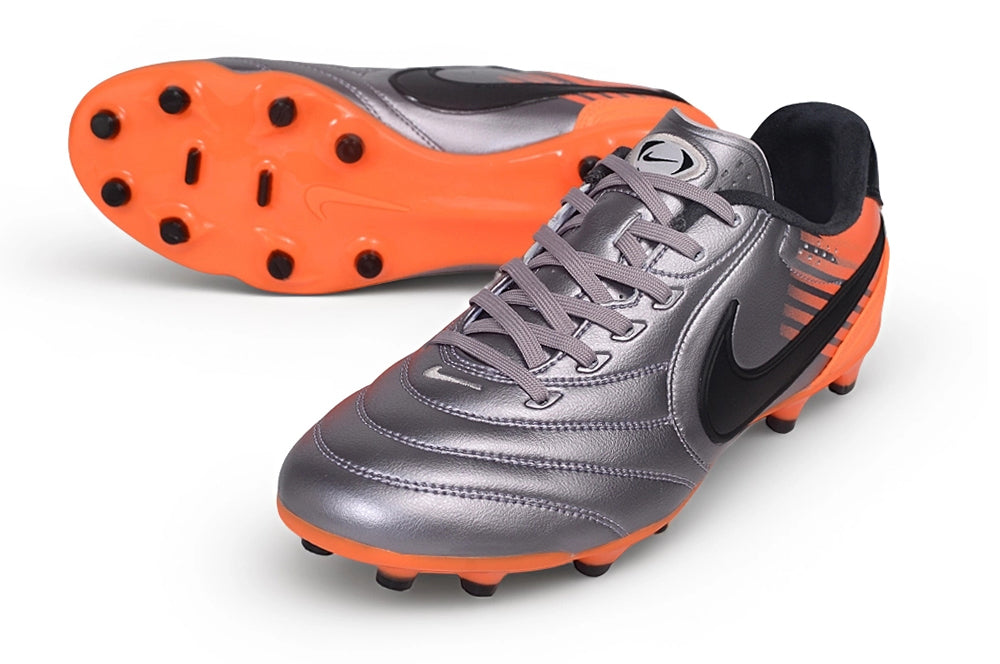 Tacos de Fútbol Nike Tiempo Ligera Pro FG - Gris / Naranja (Césped Natural / Firm Ground)