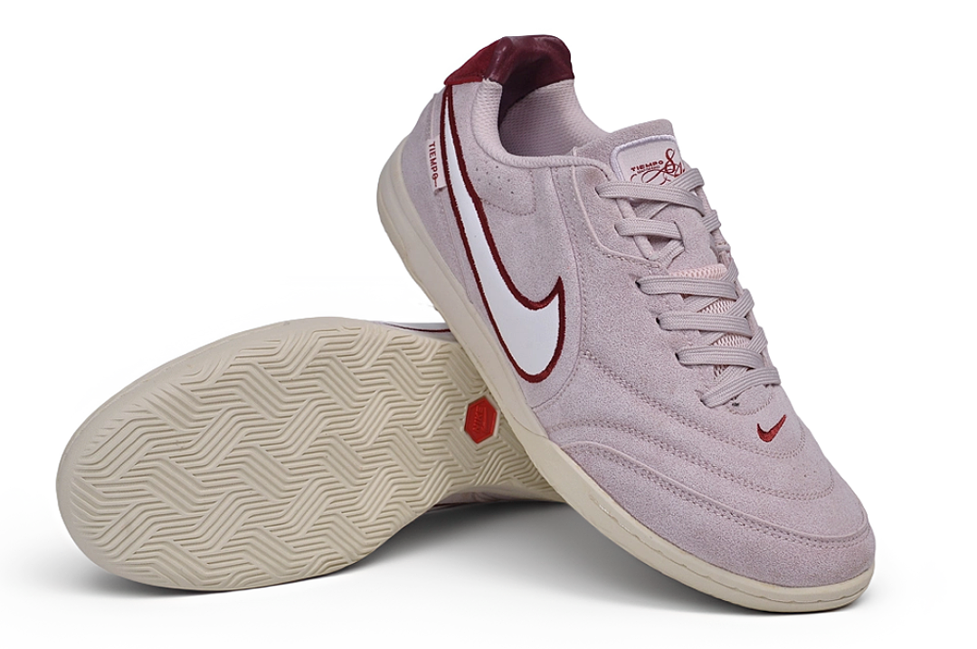 Tenis de Fútbol Nike Tiempo IC - Rosa / Blanco (Césped Interior / Futsal)