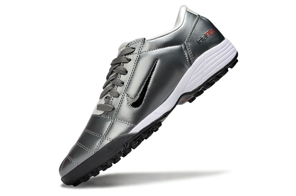 Tenis de Fútbol Nike Total 90 TF - Plata / Blanco (Césped Sintético / Turf)