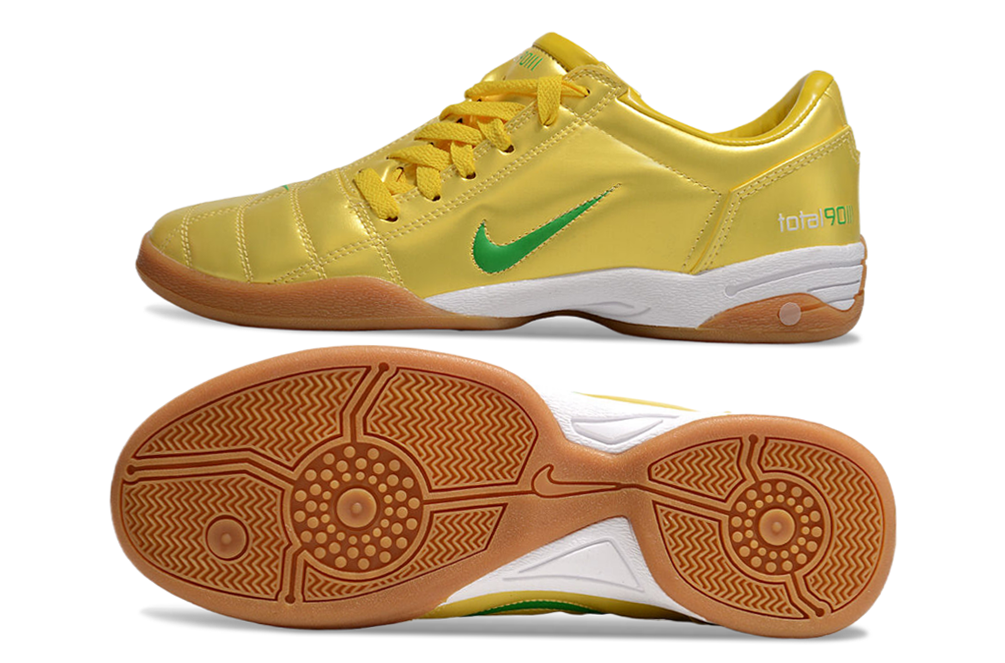 Tenis de Fútbol Nike Total 90 IC - Amarillo / Verde (Césped Interior / Futsal)