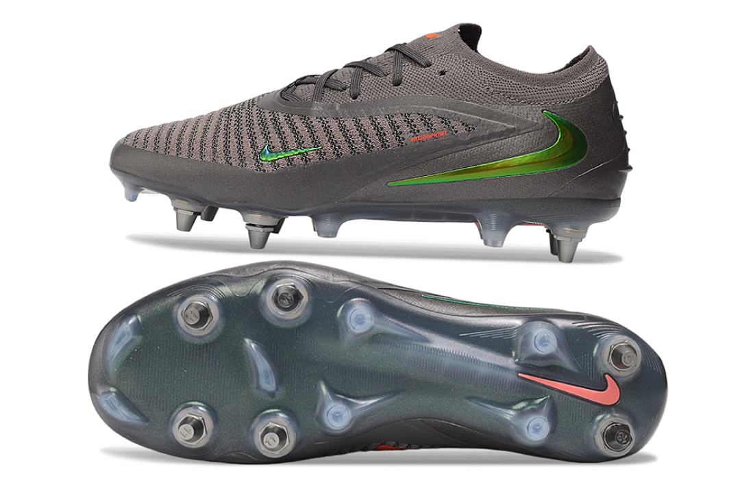 Tacos de Fútbol Nike Phantom GX 2 Elite SG - Gris / Verde (Césped Natural / Soft Ground)