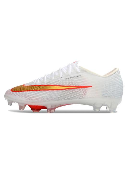 Tacos de Fútbol Nike Mercurial Vapor 17 Elite FG - Blanco, Rojo y Dorado (Césped Natural)