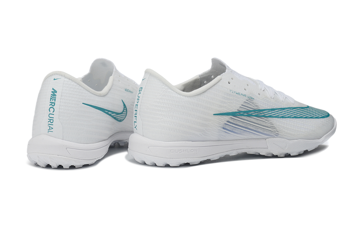 Tenis de Fútbol Nike Mercurial Vapor - Blanco y Turquesa (Sintético / Turf)