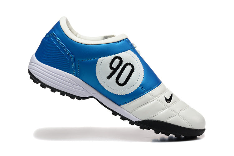 Tenis de Fútbol Nike Total 90 TF - Blanco / Azul (Césped Sintético / Turf)