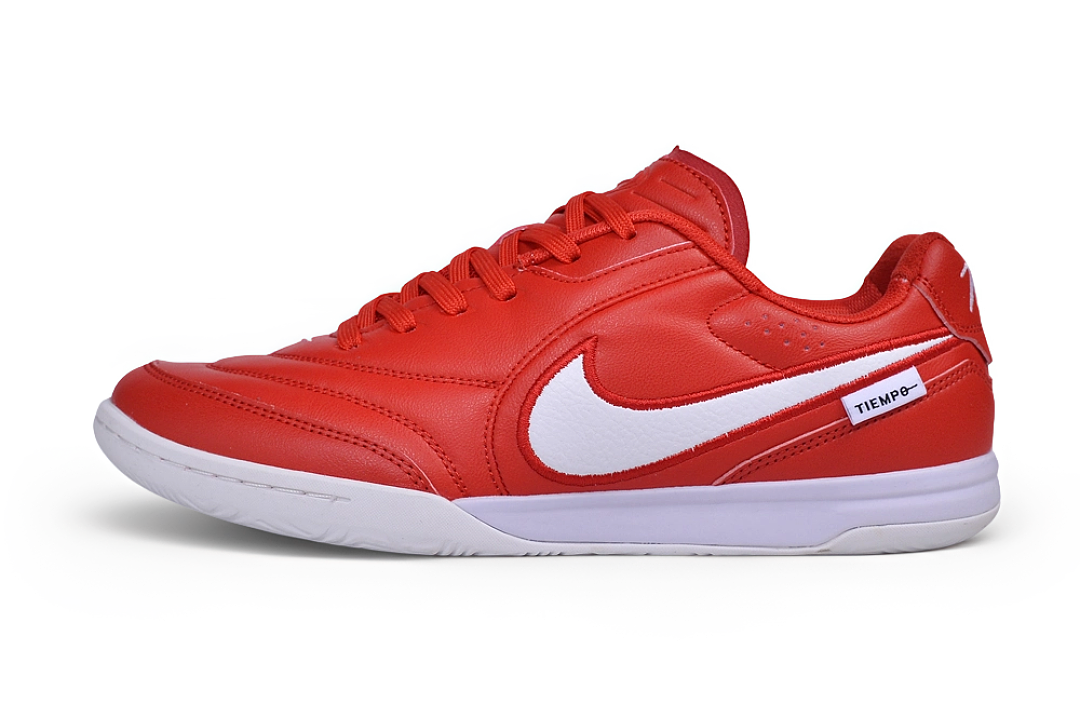 Tenis de Fútbol Nike Tiempo IC - Rojo / Blanco (Césped Interior / Futsal)