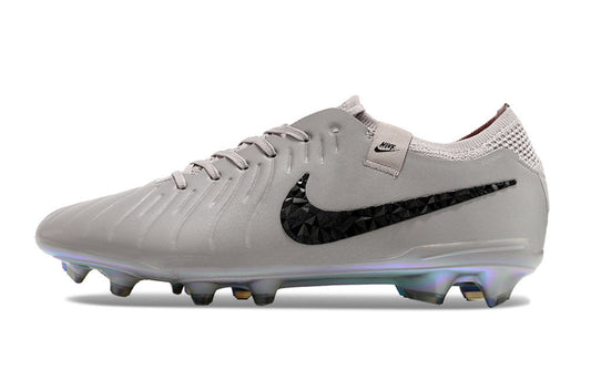 Tacos de Fútbol Nike Tiempo Legend 9 Elite FG - Gris y Negro (Césped Natural / Firm Ground)