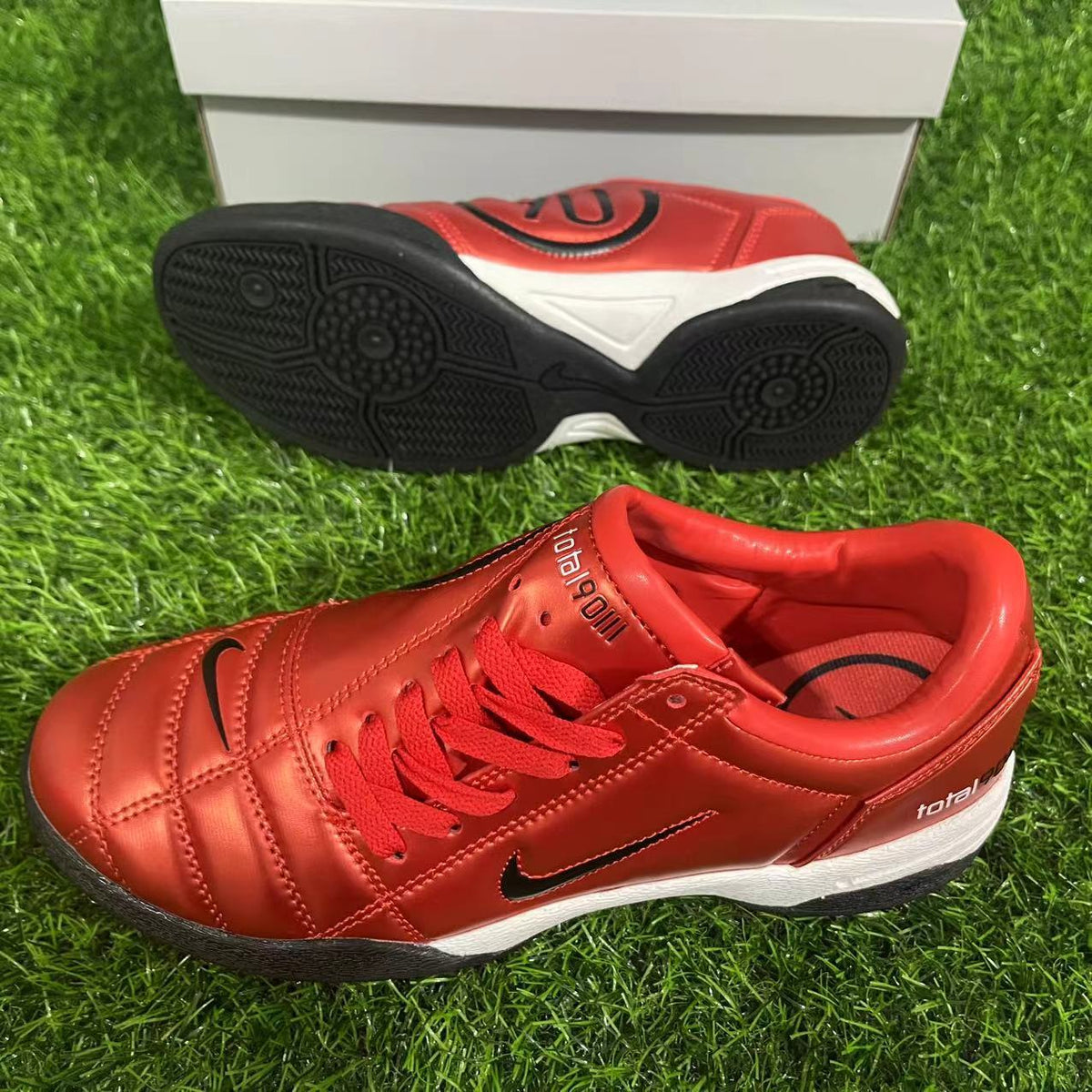 Tenis de Fútbol Nike Total 90 IC - Rojo / Negro (Césped Interior / Futsal)