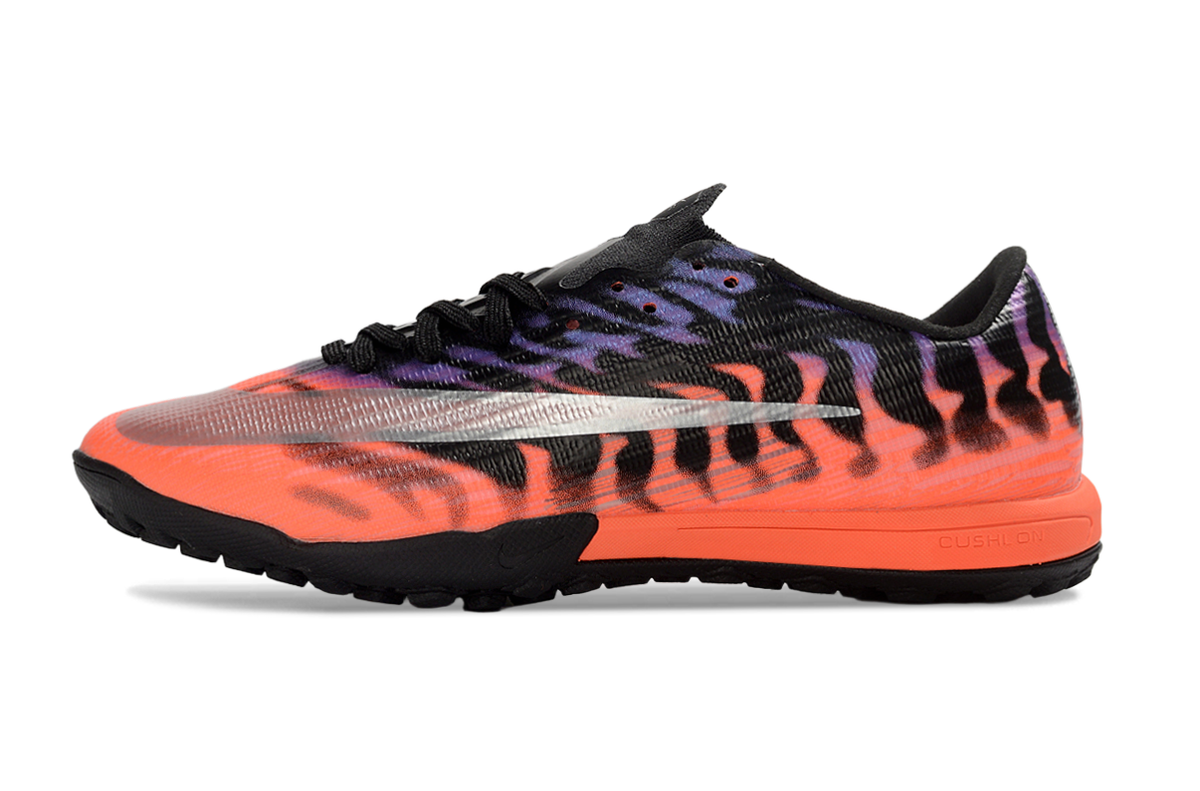 Tenis de Fútbol Nike Mercurial Vapor Academy TF - Negro, Naranja y Morado (Sintético / Turf)