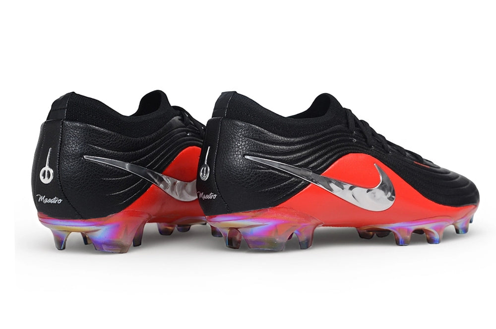 Tacos de Fútbol Nike Tiempo Maestro FG - Negro / Rojo (Césped Natural / Firm Ground)