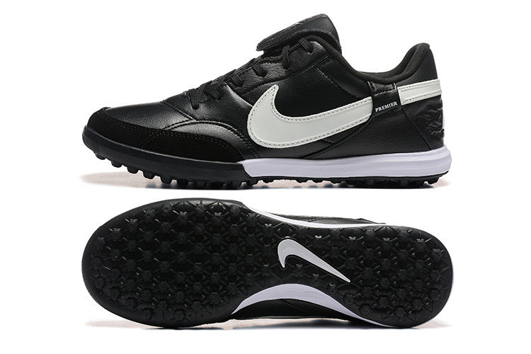 Tenis de Fútbol Nike Premier 3 TF - Negro y Blanco (Sintético / Turf)