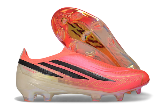 Tacos de Fútbol Adidas F50 Elite FG - Coral, Beige y Negro (Césped Natural / Firm Ground)