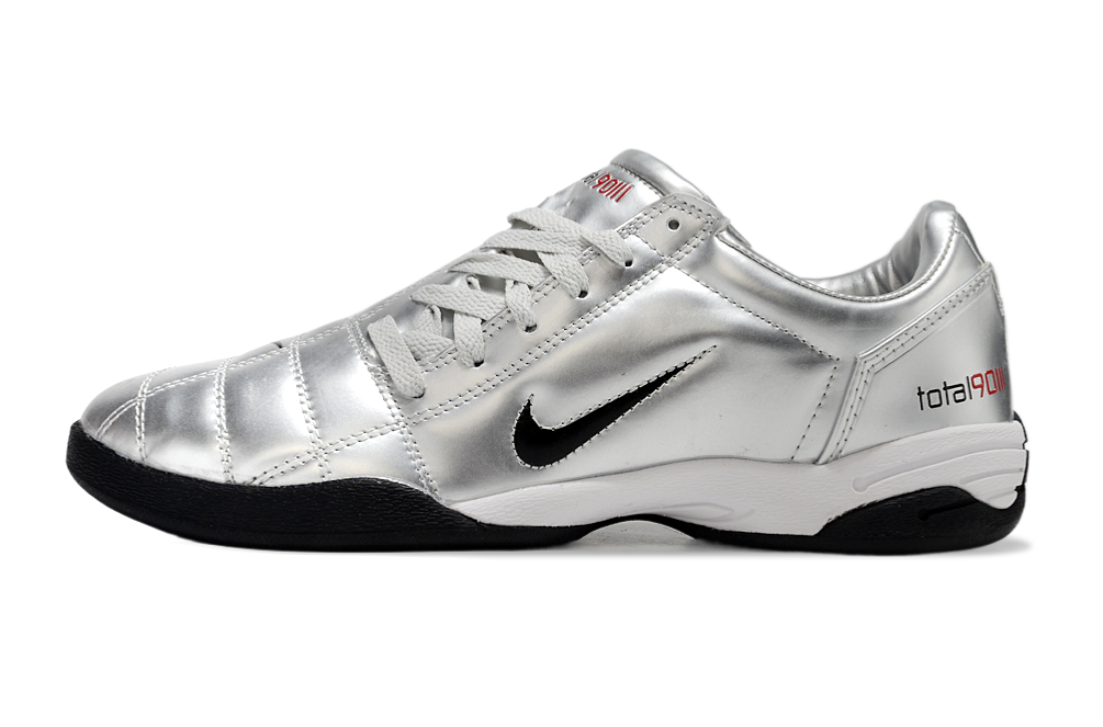 Tenis de Fútbol Nike Total 90 IC - Plata / Negro (Césped Interior / Futsal)