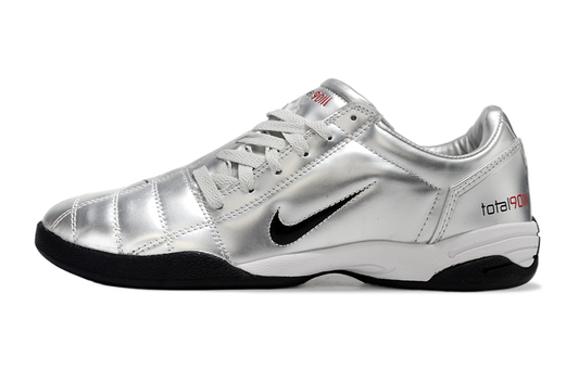 Tenis de Fútbol Nike Total 90 IC - Plata / Negro (Césped Interior / Futsal)
