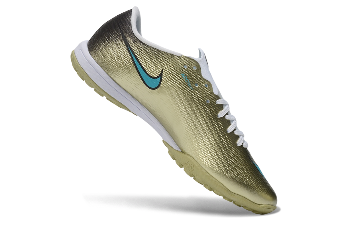 Tenis de Fútbol Nike Mercurial Vapor - Dorado y Turquesa (Sintético / Turf)